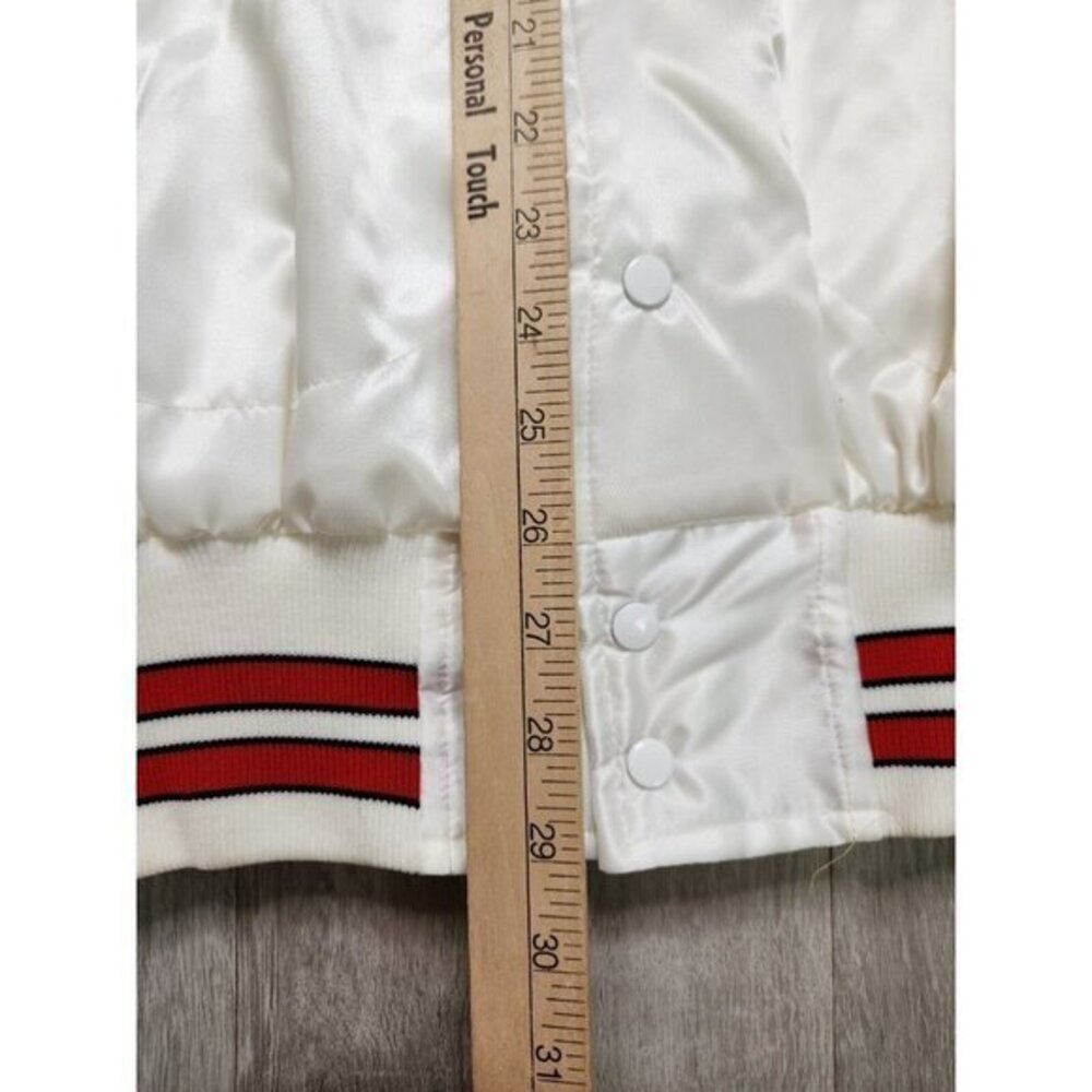 Vintage 60s "All Stars" White Satin Bomber Varsity Jacket‎ Mens Large - Picture 10 of 10